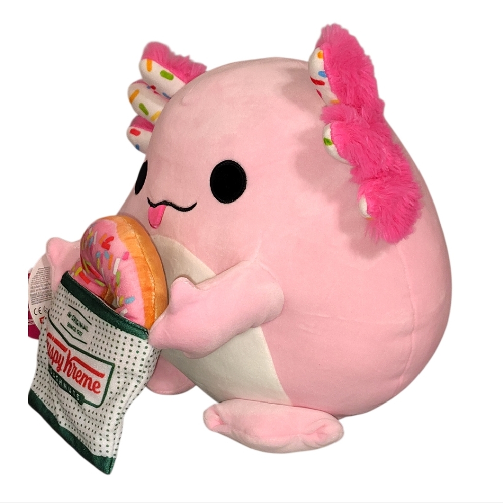 X Large Zuru Snackles Abbie Krispy Kreme Donuts Axolotl Plush Squishy NWT